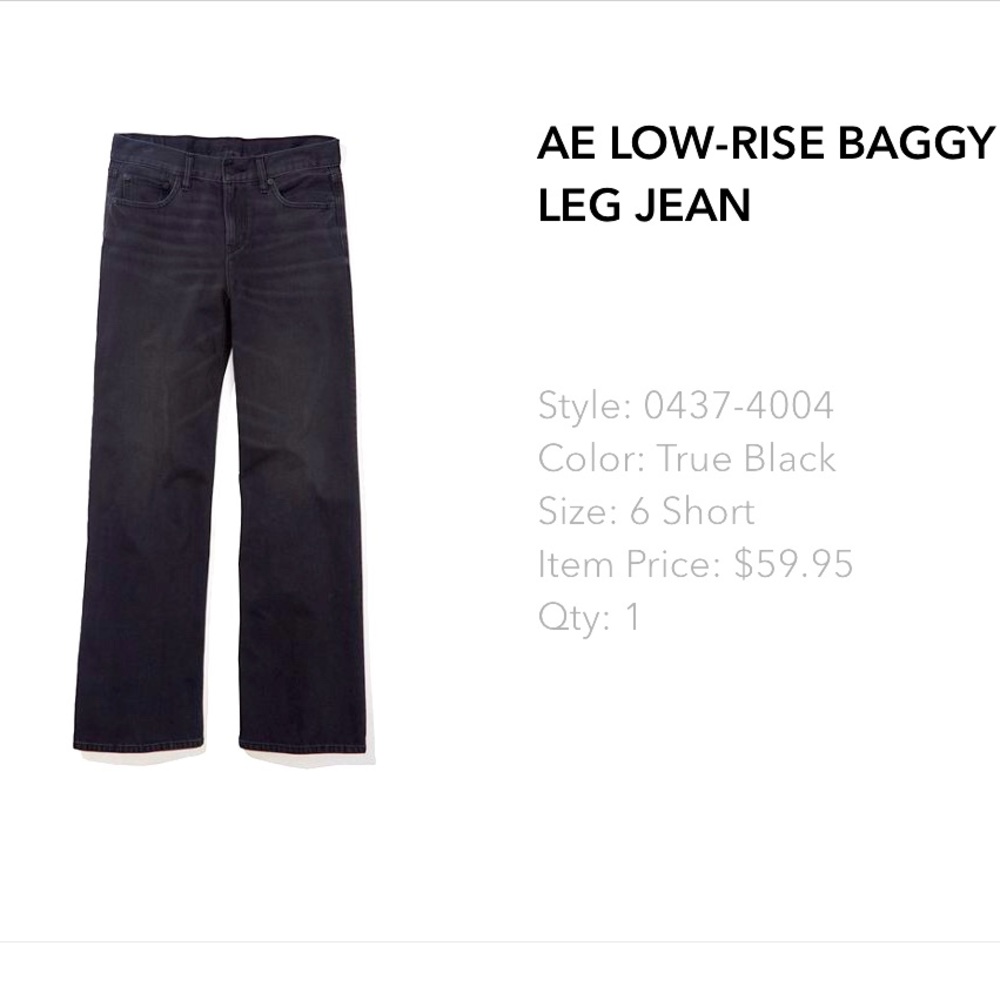 American eagle low rise bag you wide leg jeans size 6 short
